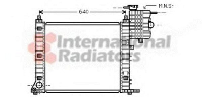 VAN WEZEL 30002348 -  Радиатор, охлаждение двигателя
